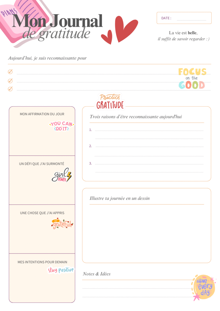 Journal de gratitude